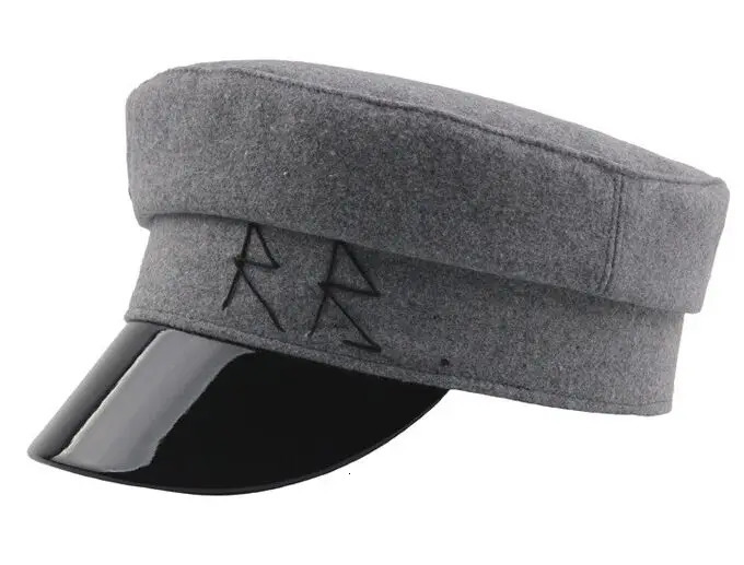 HUISHEN008 Autumn Girls Female Beret Cap Solid Hard Navy Hat Gorros sboy military octagonal cap 250120