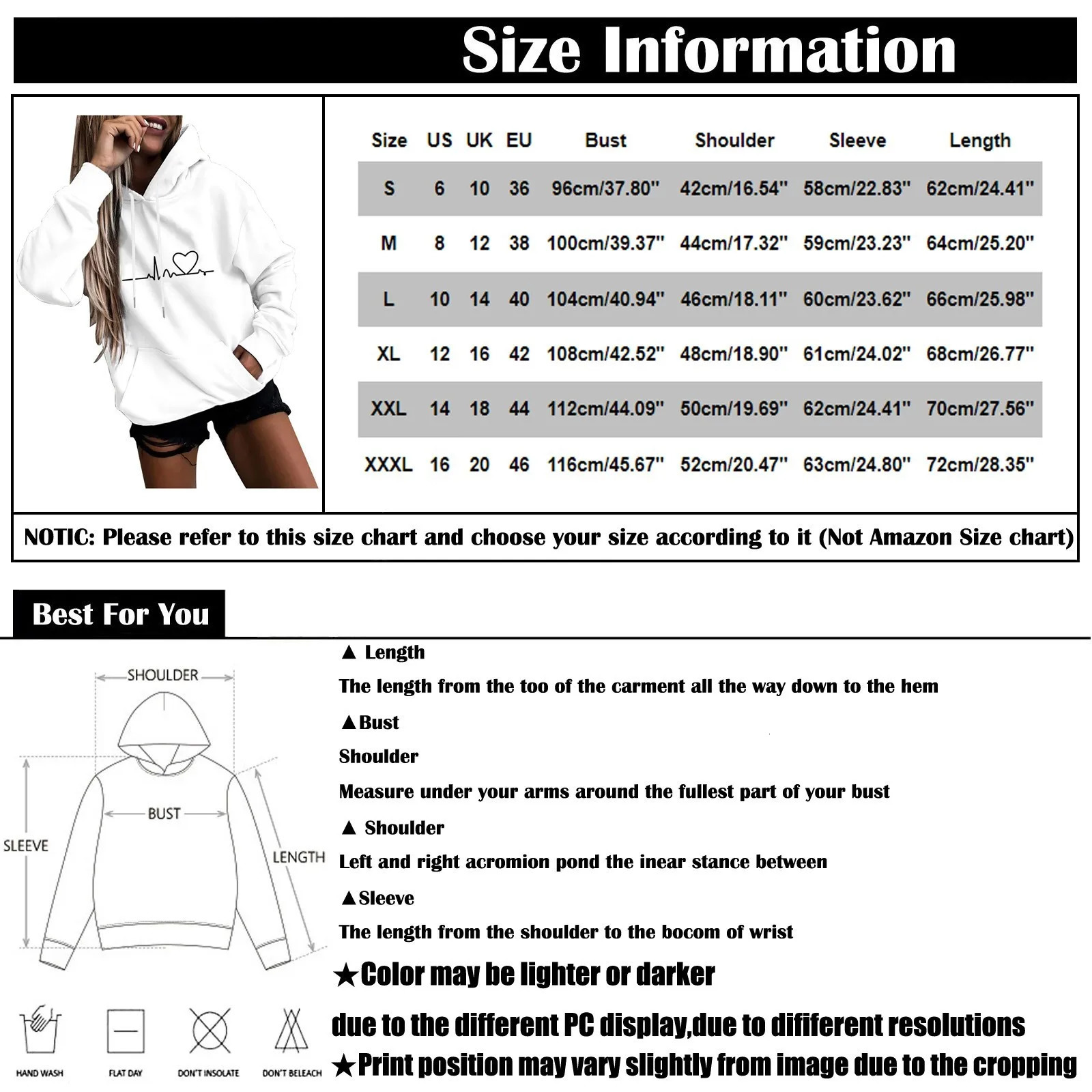 y2k High Street Heartbeat Prints Hoodie Long Sleeve Casual Daily Wear 2024 Women Hoodies Sports Sudaderas de mujer 250121