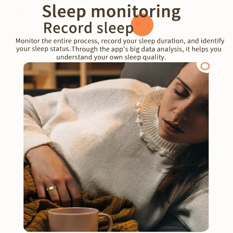 Smart Ring Multifunctional Health Tracker Heart Rate Blood Oxygen Monitor Waterproof Men Women Bluetooth Ring Sleep Fitness 250110