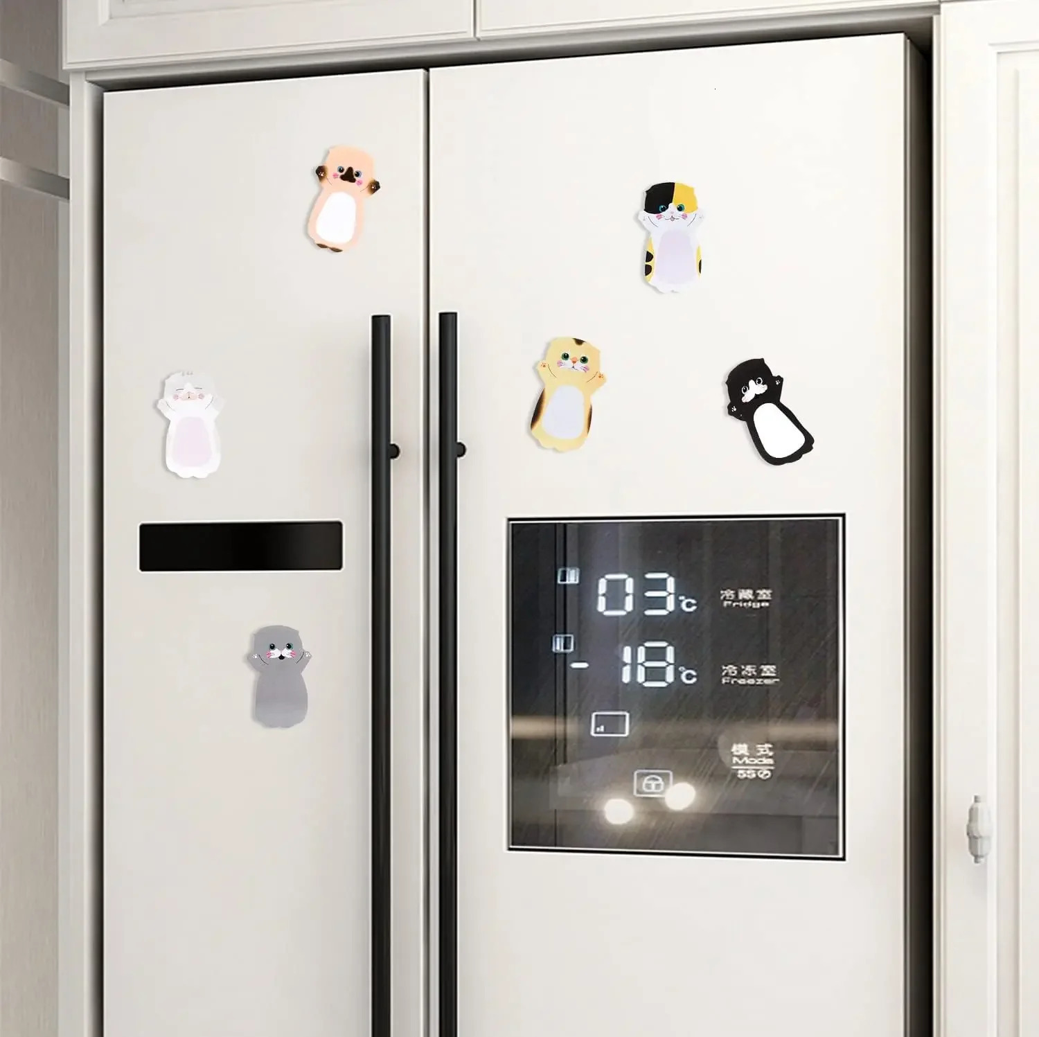 210pcs Cute Animals Sticky Notes Mini Kitty Cat Sticky Notes Gift for Kid Work Desk Home School Student Colleague Friends Office 250121