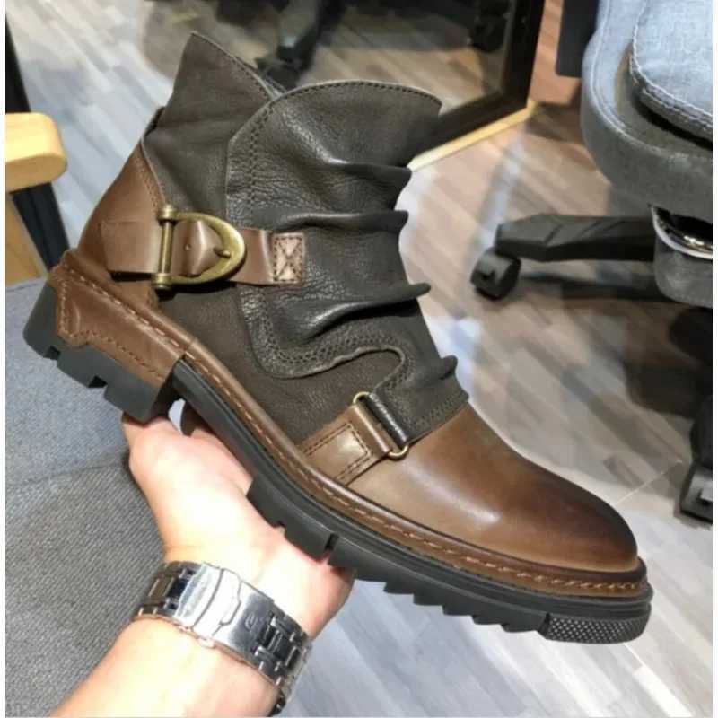 Mens Medieval Leather Renaissance Captain Jack Vintage Martin Ankle Boots Halloween Retro Steampunk Knight Pirate Cosplay Shoes M250121