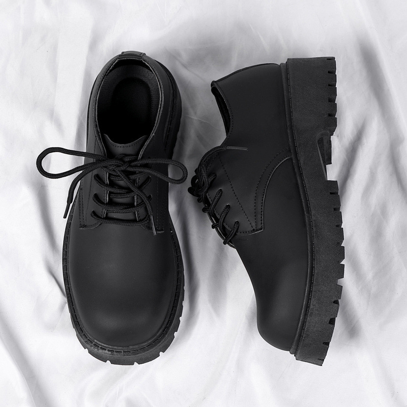 Derby 2024 new autumn low top Martin boots men's retro workwear thick sole height increasing breathable suede leather shoes