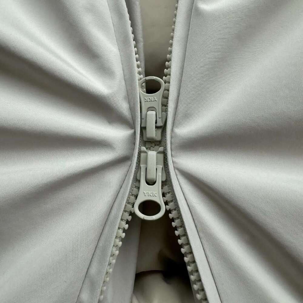 Y2K Autumn And Winter New American Fashion Double Zipper Solid Color Warm Oversize Down Jacket Men's Haruku Couple Casual Coat