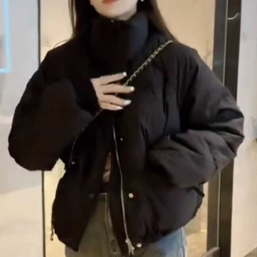 Cream Colored Bread Jacket Down Jacket Womens High-end Womens Winter Jacket Korean Version Duck Down Jacket Womens Pinghu Short Style Women Jackets Co