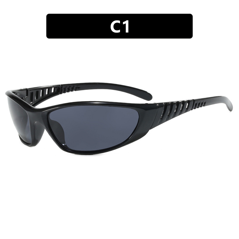 Europe and the United States retro sunglasses street shot female future technology sense sunglasses Y2K Millennium sunglasses Spice girl