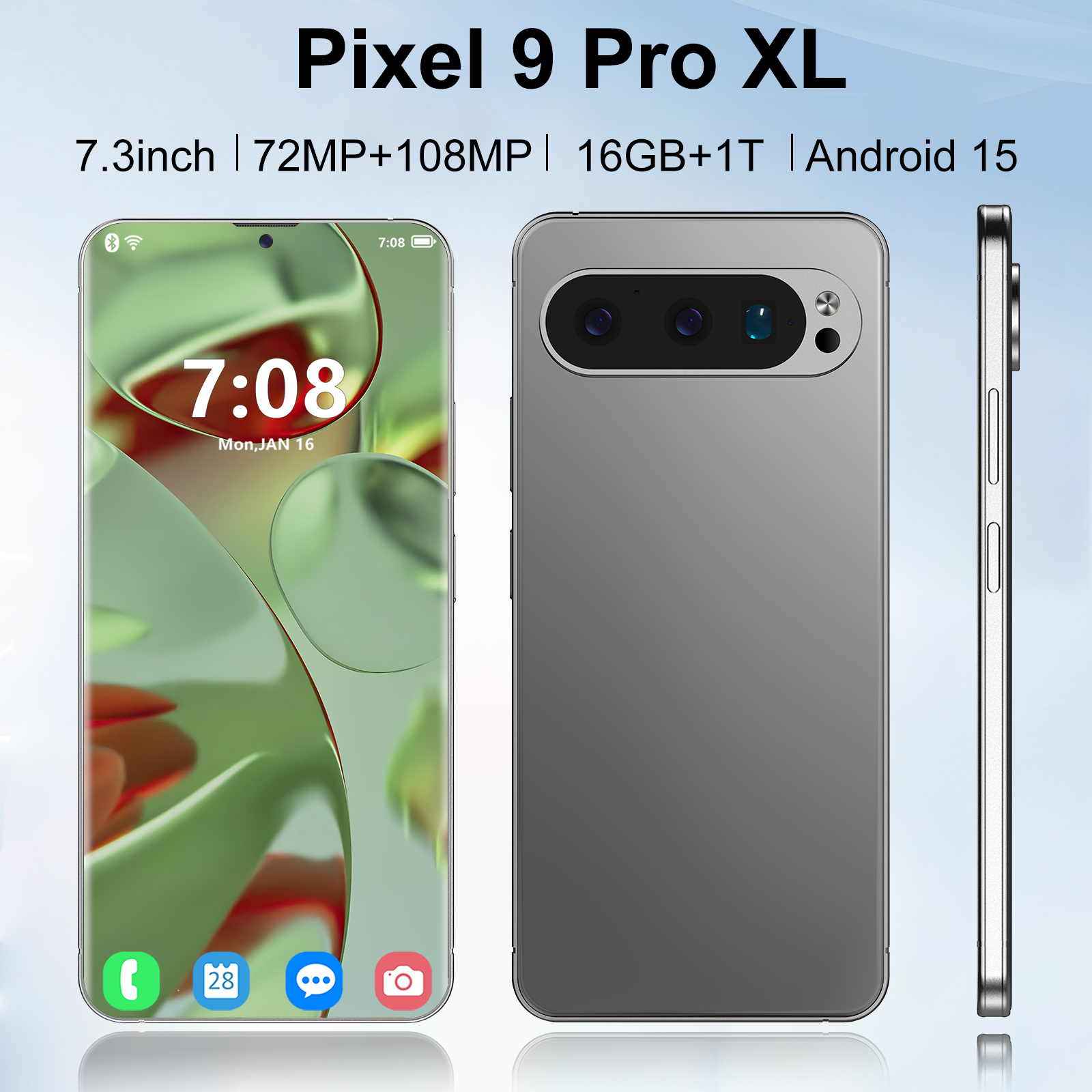 Global Version Pixel 9 Pro XL Cellphone 5G 7.3 HD Smartphone 5g 8800mAh 10core 108MP Android 14 Mobile Phone Unlocked Celulares