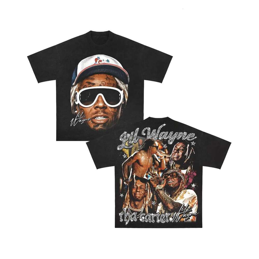 Y2k pattern style Harajuku Gothic hip-hop anime print oversized T-shirt for men and women loose fitting casual short sleeved