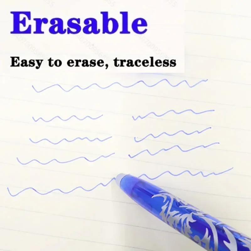 8pcs Multi-Color Erasable Gel Pen 0.5mm Tip Painting Writing Drawing School Black Blue Red Pink Orange Green Purple Light Blue 250121