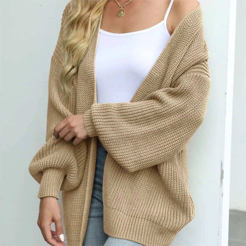 Women Cardigan Jacket Lady Cozy Sweater Stylish Autumn Winter Knitwear Midlength y250109Z
