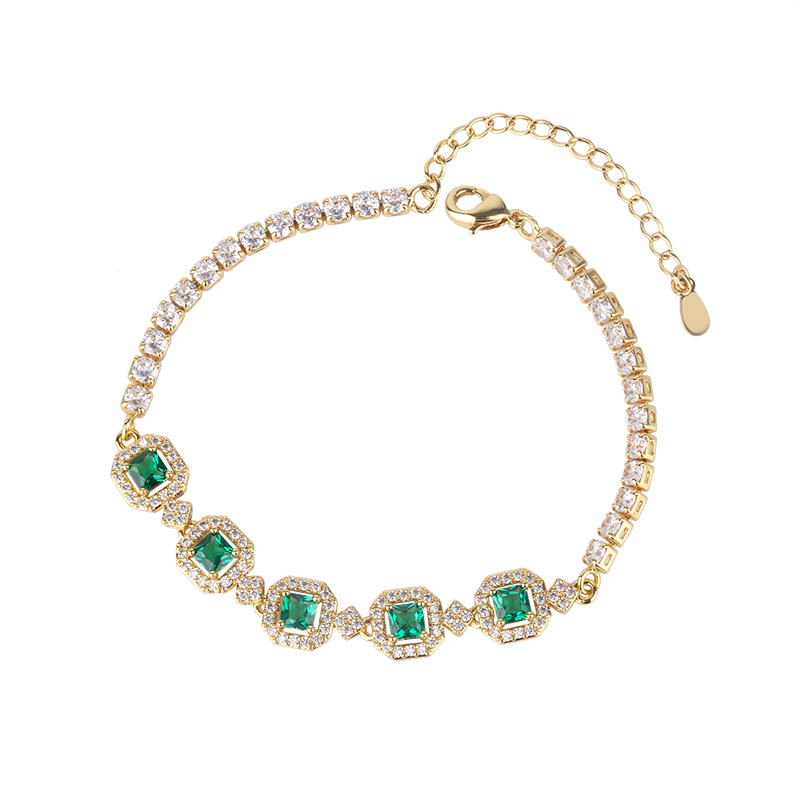 2025 Ins Top Sell Wedding Bracelet Luxury Jewelry 925 Sterling Silver Gold Fill Princess Corlorful 5A Cubic Zircon CZ Diamond Gemstones Party Women Ba