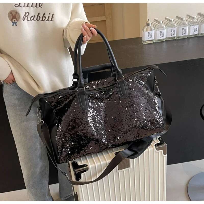 Tote Sequins Travel Female Fashion Lightweight Large Capacity Handbag Sports Fiess Leisure Crossbody Bag