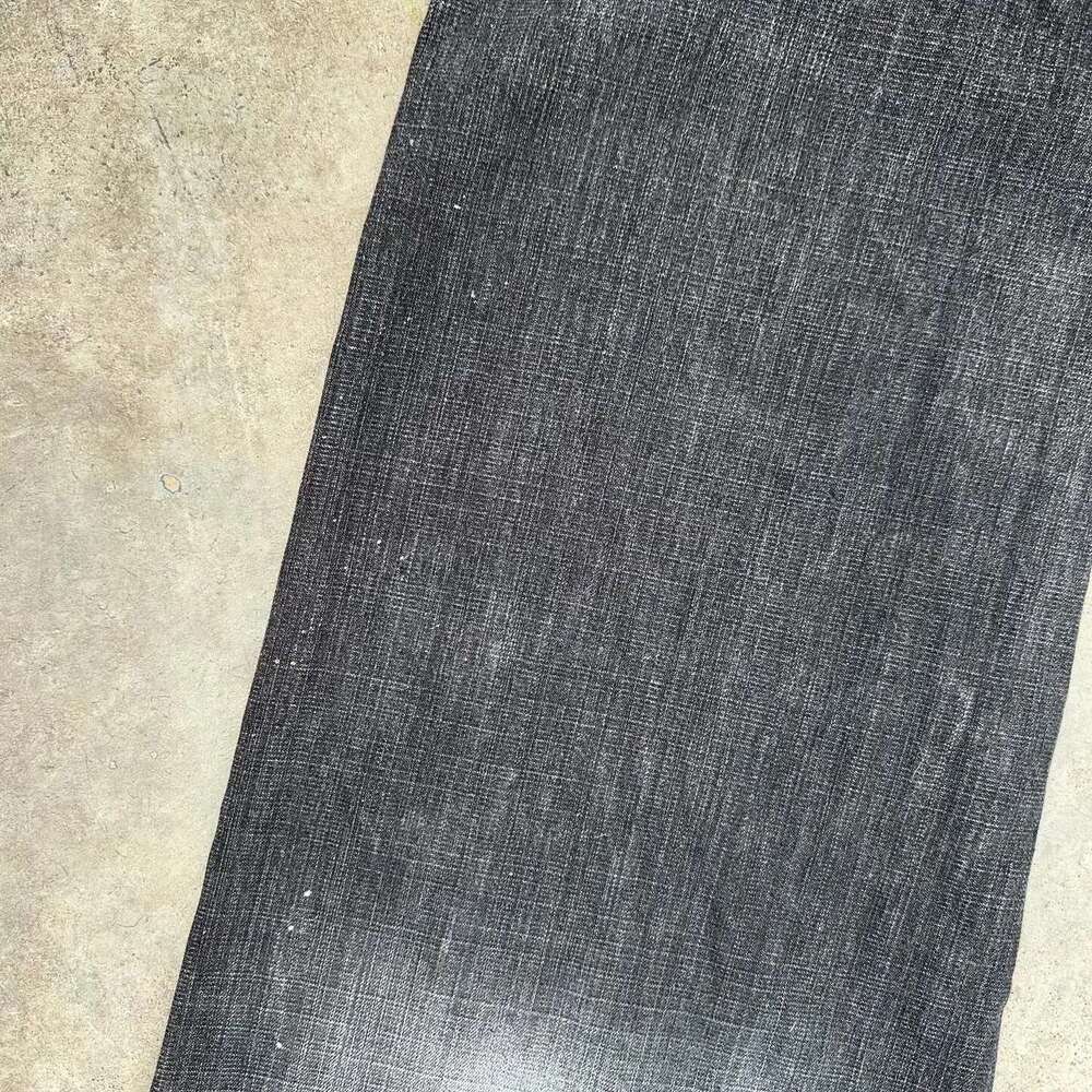 American Trend Retro Washed Black Hip-Hop Baggy Jeans Men's Y2K New Haruku Punk Gothic Couple Casual Wide Pants Streetwear