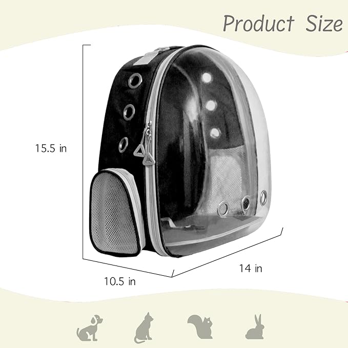 Pet Carrier backpack, suitable for cats, puppies, rabbits, etc., with chest straps, pet carriers for traveling, walking, hiking and outdoor activities