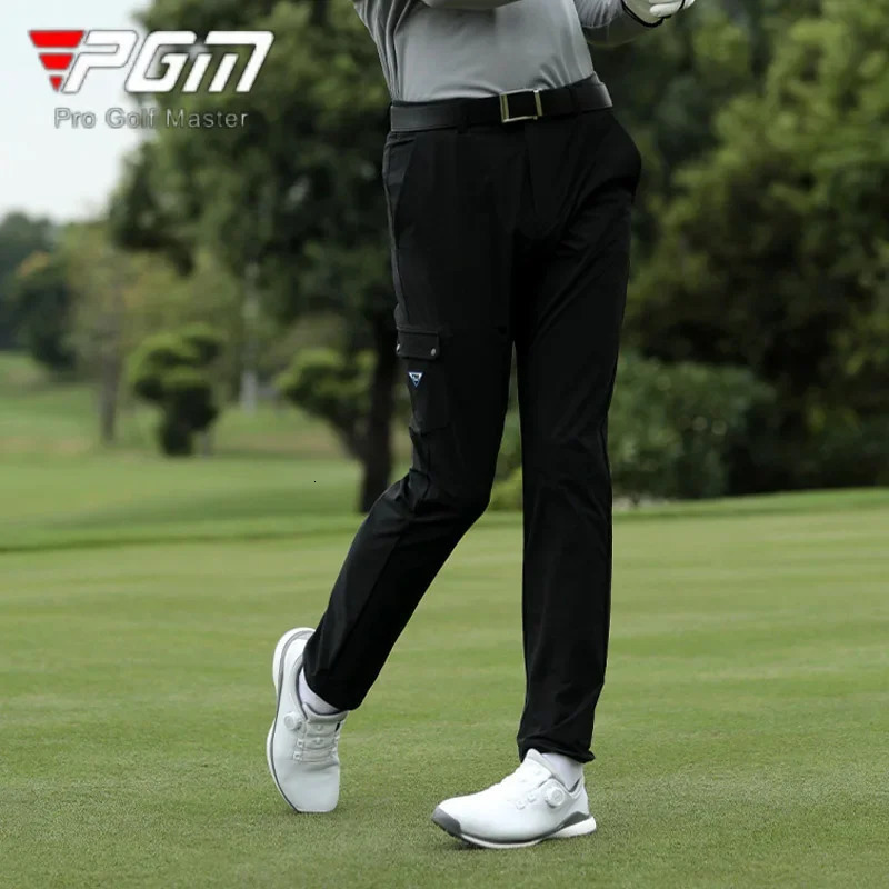 PGM Men Breathable Straight Trousers Male Mid-waist Golf Cargo Pants Men Big Pocket Outdoor Sweatpants Casual Long Pants 2XS-3XL 250122