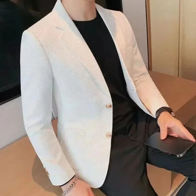 Male Coats Spring Autumn Casual Original s Clothing Fashion 2024 Mens Blazers Jackets Clothes Offer High Quality Y2k 250109