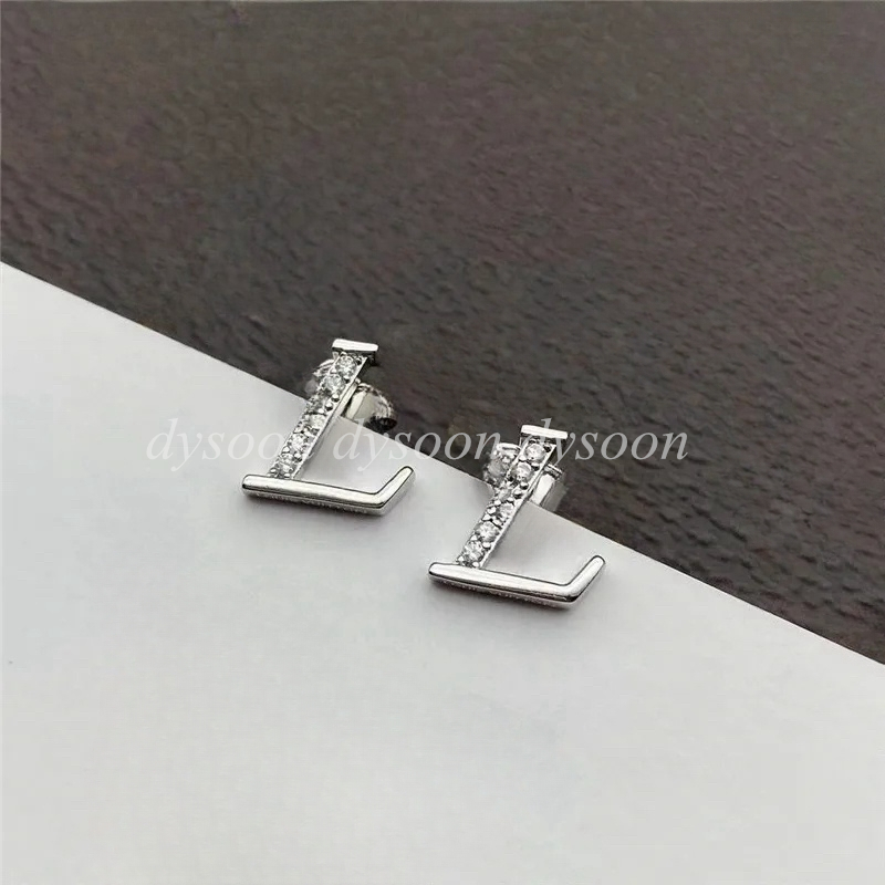 Women's Earrings Half Diamond / Full Diamond Lucky Clover Style Earrings With Gift Box