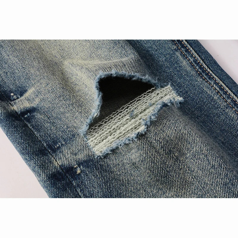 Color 3018 The s Mens Quality Distressed Skinny Ripped Jeans Pants 250116