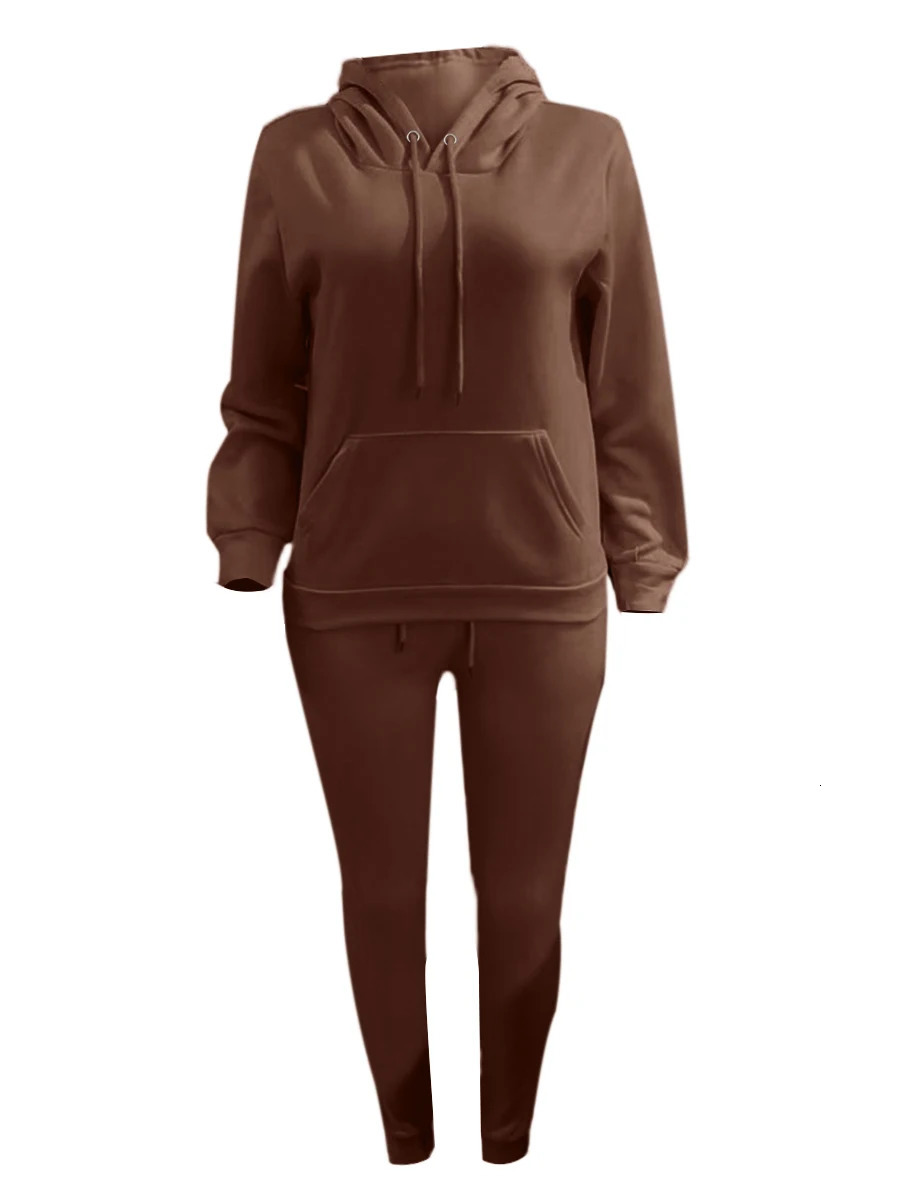 LW Plus Size womens matching tracksuit set Drawstring Tracksuit Set Female Autumn Sport Pants for Women Two Piece Sets 250122