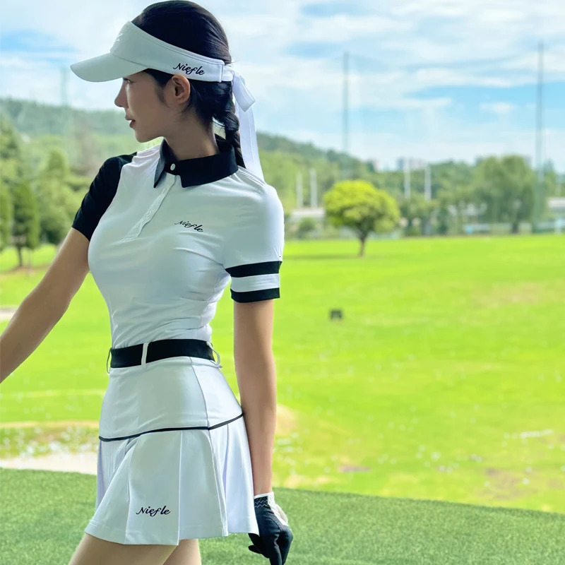 Summer Golf Womens Short Sleeves Breathable and Slimming High Quality Fashionable and Comfortable Outdoor Leisure Sports 250114