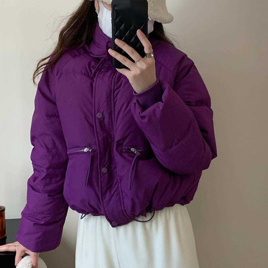 Cream Colored Bread Jacket Down Jacket Womens High-end Womens Winter Jacket Korean Version Duck Down Jacket Womens Pinghu Short Style Women Jackets Co