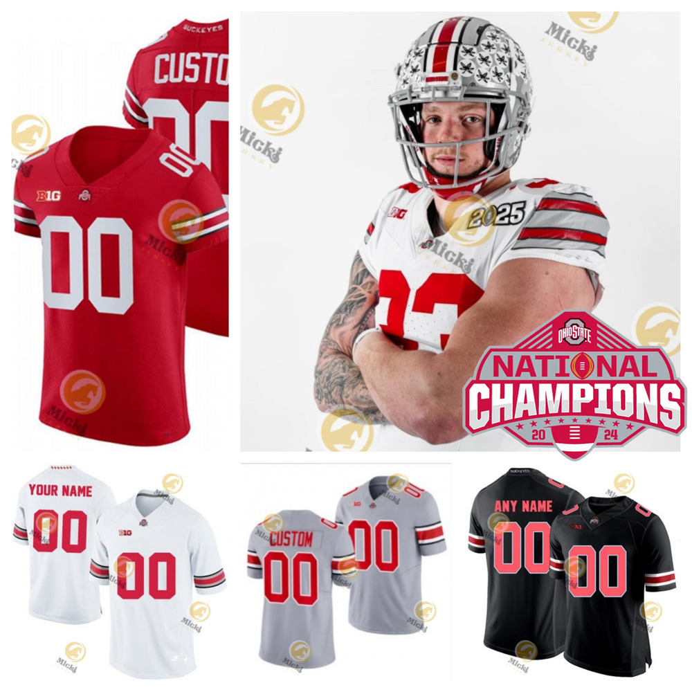 Davison Igbinosun 2025 StateOhio FootBall Jerseys 2 Caleb Downs 6 Sonny Styles 33 Jack Sawyer 44 JT Tuimoloau jersey Stitched