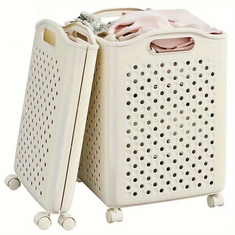 Large Folding Laundry Basket Durable PP Multi-Purpose Dirty Clothes Storage Basket for Bedroom Bathroom Household 250113