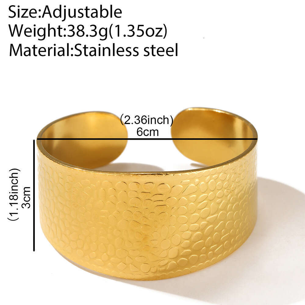 Titanium C-shaped adjustable geometry, stainless steel bracelet for women with exaggerated high-end feel and opening