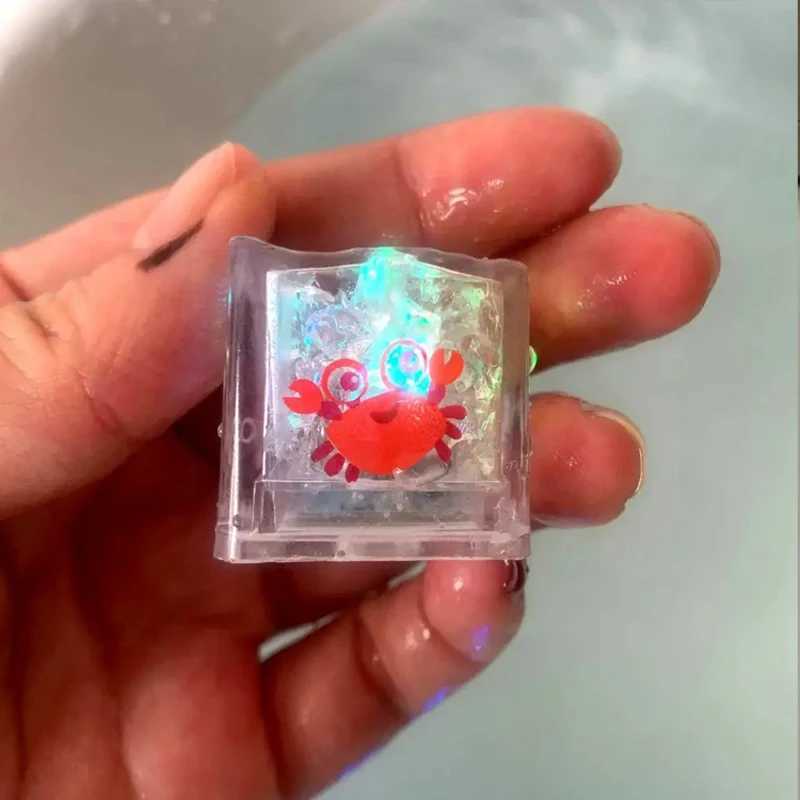 8PCS Cartoon Marine Animal Luminous Ice Cube Bath Toy LED Colorful Luminous Toy Touch Sensitive Luminous Toy T250122