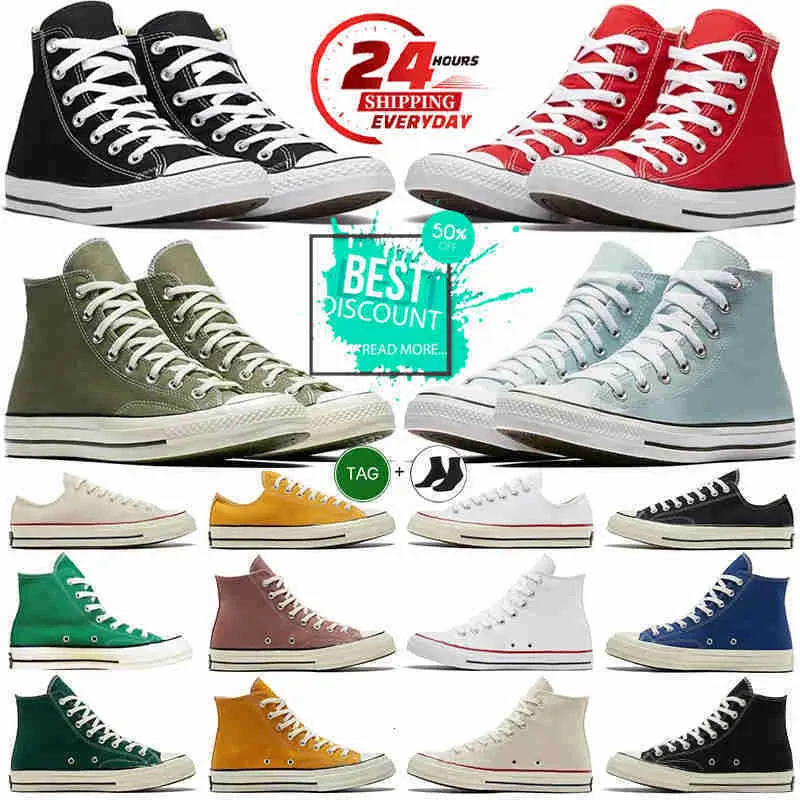 High Quality Casual Shoes 1970s shoes designer shoes mens womens sneakers Black Grey White love Brown Milk Blue Vintage Canvas Shoes