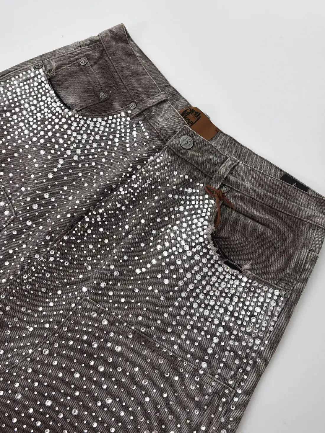 Y2k Shorts Men Retro Hip Hop Rhinestone Pattern Harajuku Fashion Loose Gym Basketball Shorts Goth Casual Sweatpants Streetwear 250120