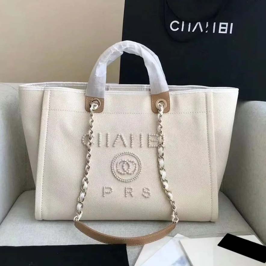 Designer bag fashionable and luxurious tote bag calf leather canvas beach bag sturdy and handbag shoulder bag crossbody bag channeled bag