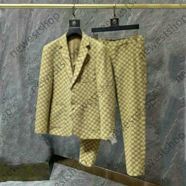 Western clothing Blazers designer luxury mens outwear coat slim fit casual geometry patchwork print Blazer men womens fashion dress suit