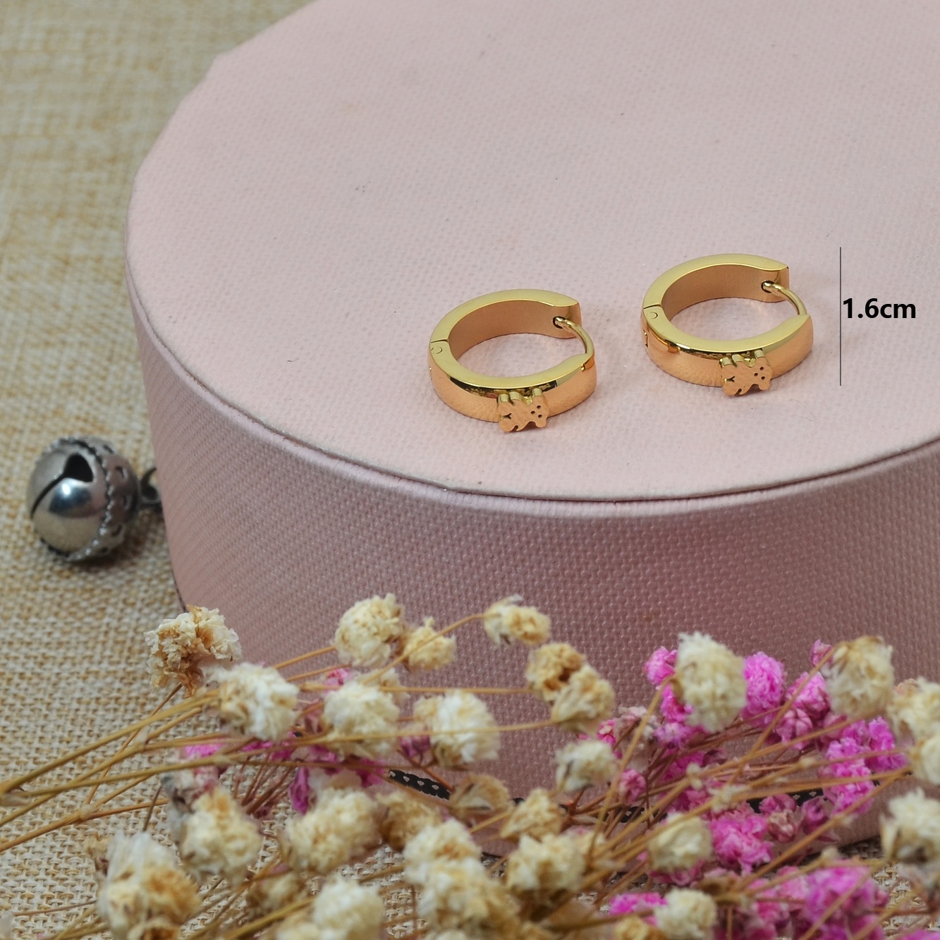 Fashion Women Men Bear Silver Gold Stainless Steel White Small Pearl Flower Cartoon Animal Zircon Span Stud Earrings Jewelry H260202