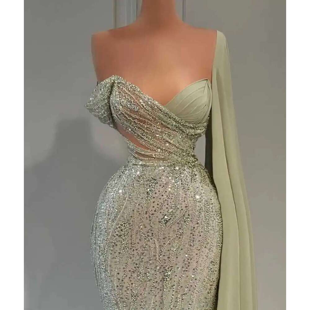 The Of Strapless Mermaid Evening Dresses Rhie Beads Sleeveless Ball Party Dress Custom