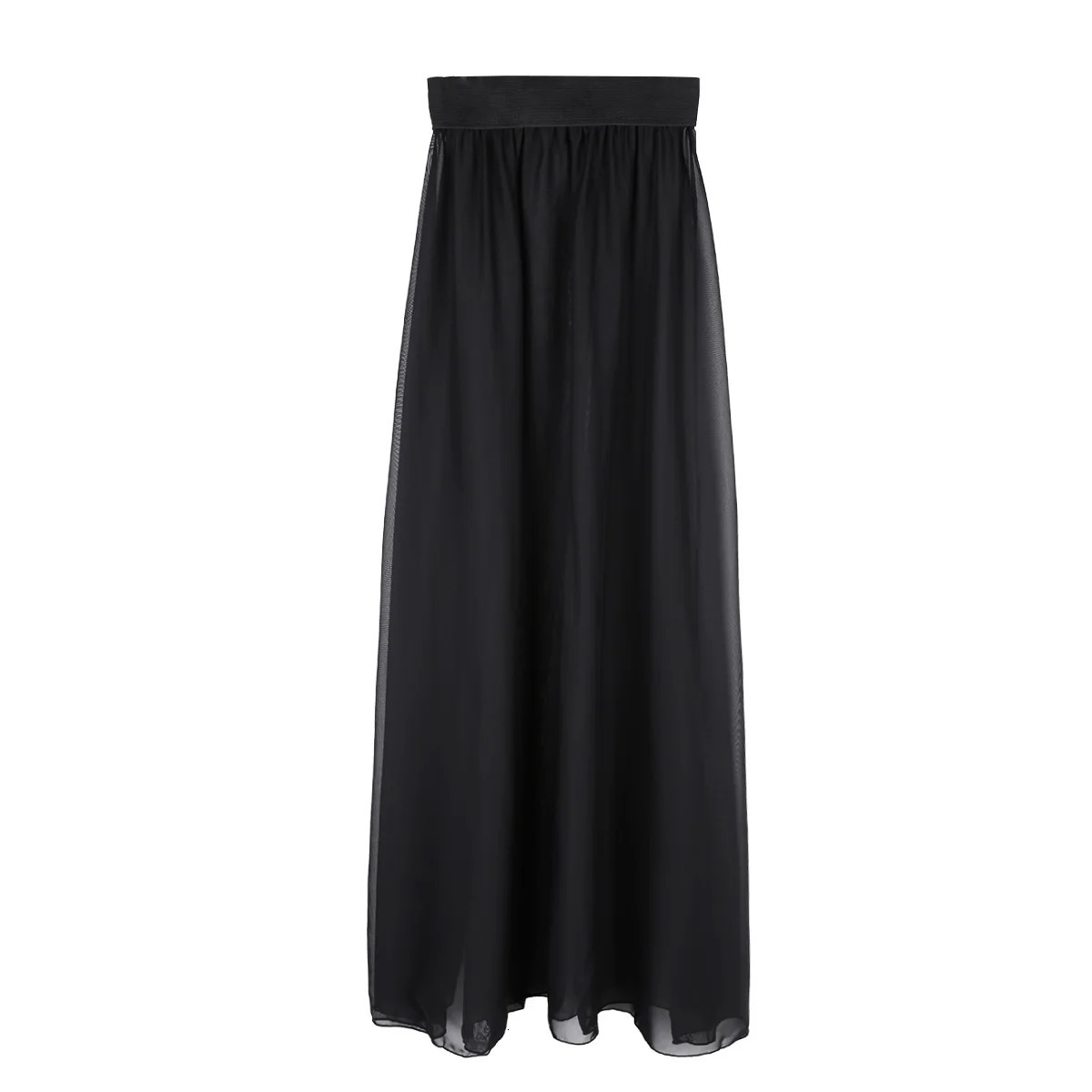 Sexy Women Sheer See Through Chiffon Maxi Skirts High Split Flowy Long Skirt Transparent Bikini Cover Up Bottoms Pool Party Club 250122