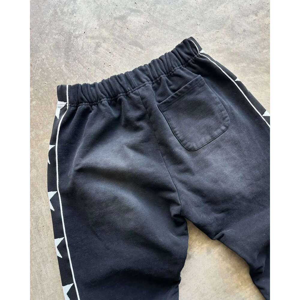 American Retro Fashion Side Striped Star Trouser Leg Zipper Cotton Trousers Women's Y2K New Haruku Hip Hop Goth Casual Pants