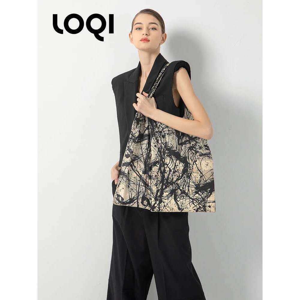 Women Handbags Famous Painting Reusable Designer Stylish Shoulder Lightweight Folding Shopping Bag