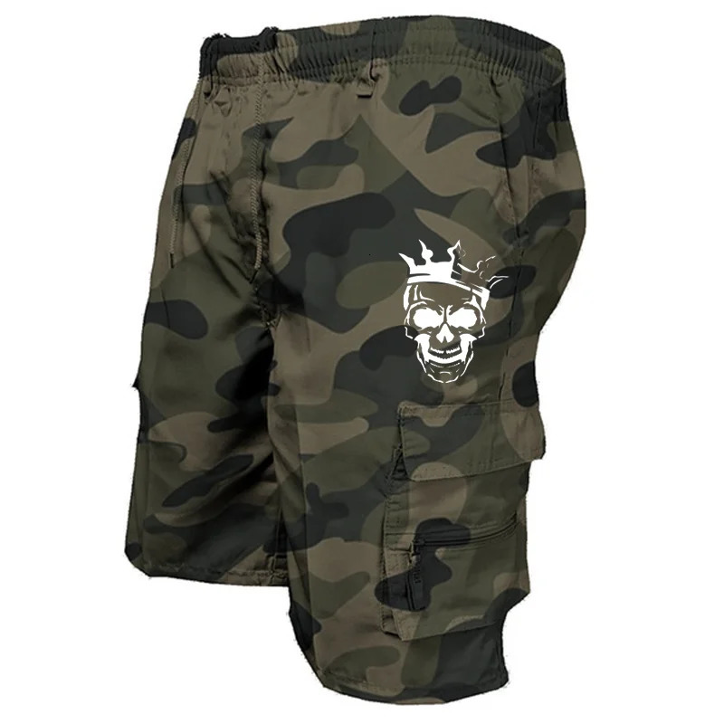 fashionable multi-pocket mens casual shorts fitness loose casual pants camouflage tactical shorts 250117
