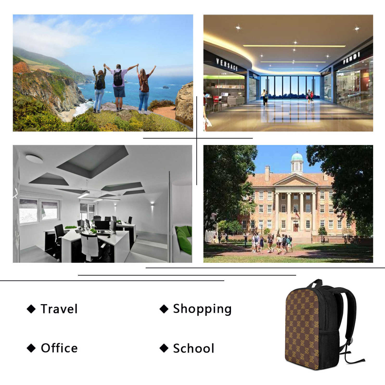 NXY Simple Student Schoolbag Large Capacity Backpack New College Style School Bag Female Leisure Daypack Fashion Travel High School Students Hip