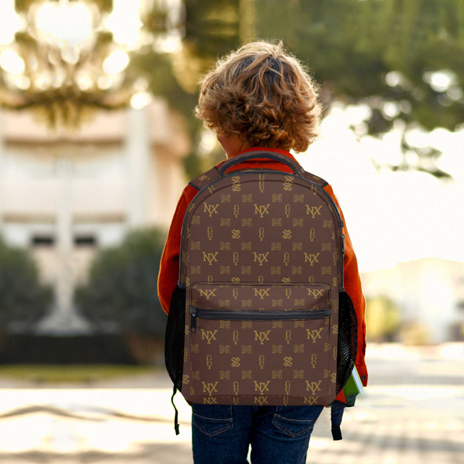 NXY Mens Large Capacity Travel Backpack Brand Full Print Student SchoolBag Womens Casual School Bag Large Capacity Casual Daypack Hip