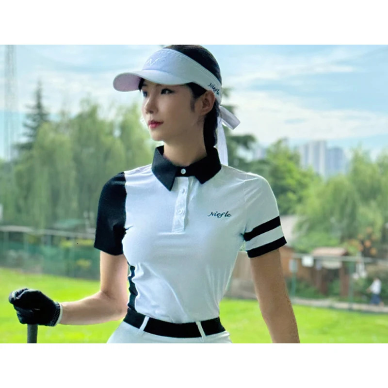 Summer Golf Womens Short Sleeves Breathable and Slimming High Quality Fashionable and Comfortable Outdoor Leisure Sports 250114