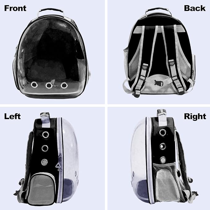 Pet Carrier backpack, suitable for cats, puppies, rabbits, etc., with chest straps, pet carriers for traveling, walking, hiking and outdoor activities
