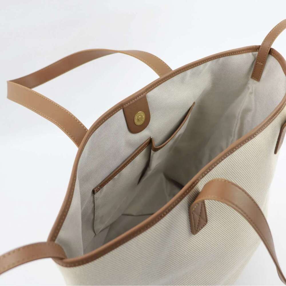 Fashion Women Customized Tote With Leather Trim Ladies Big Canvas Shoulder Casual Shopping Bag