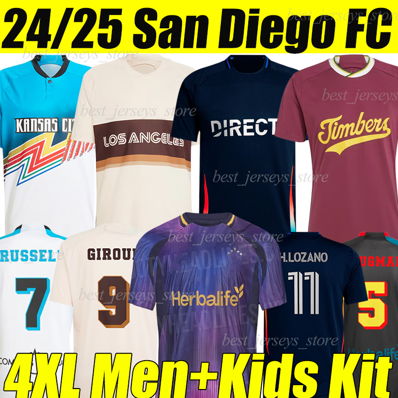 4XL 24/2025/26 LAFC GIROUD Soccer Jerseys San Diego LA Galaxy Timbers Sporting KC AGADA PULIDO THOMMY AFRIFA RODRIGUEZ MORA MORENO BRUGMAN men kids kit football shirts
