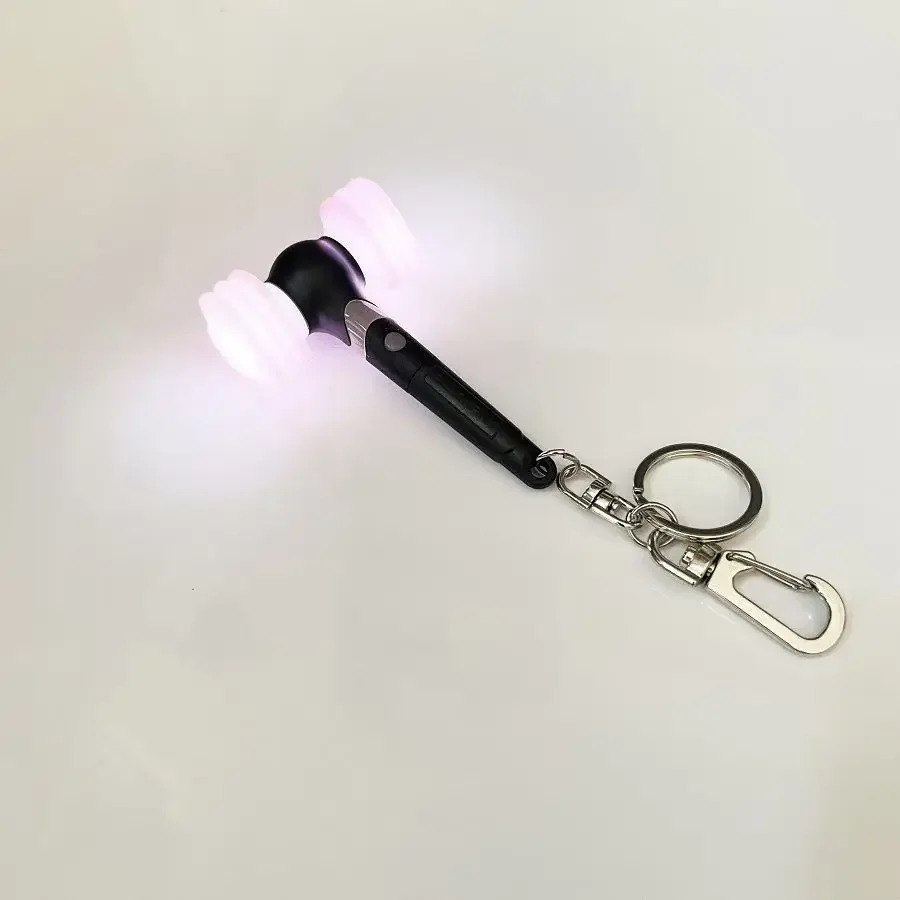 Kpop Idol Group Lightstick Keychain Mini Light Stick Lamp Pendant Key Chain Fans Collection Gifts Car Key Jewelry Key Ring 250121