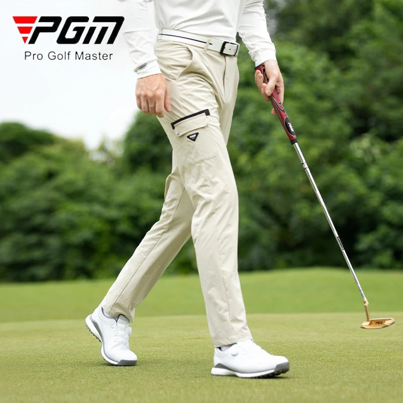PGM Men Breathable Straight Trousers Male Mid-waist Golf Cargo Pants Men Big Pocket Outdoor Sweatpants Casual Long Pants 2XS-3XL 250122