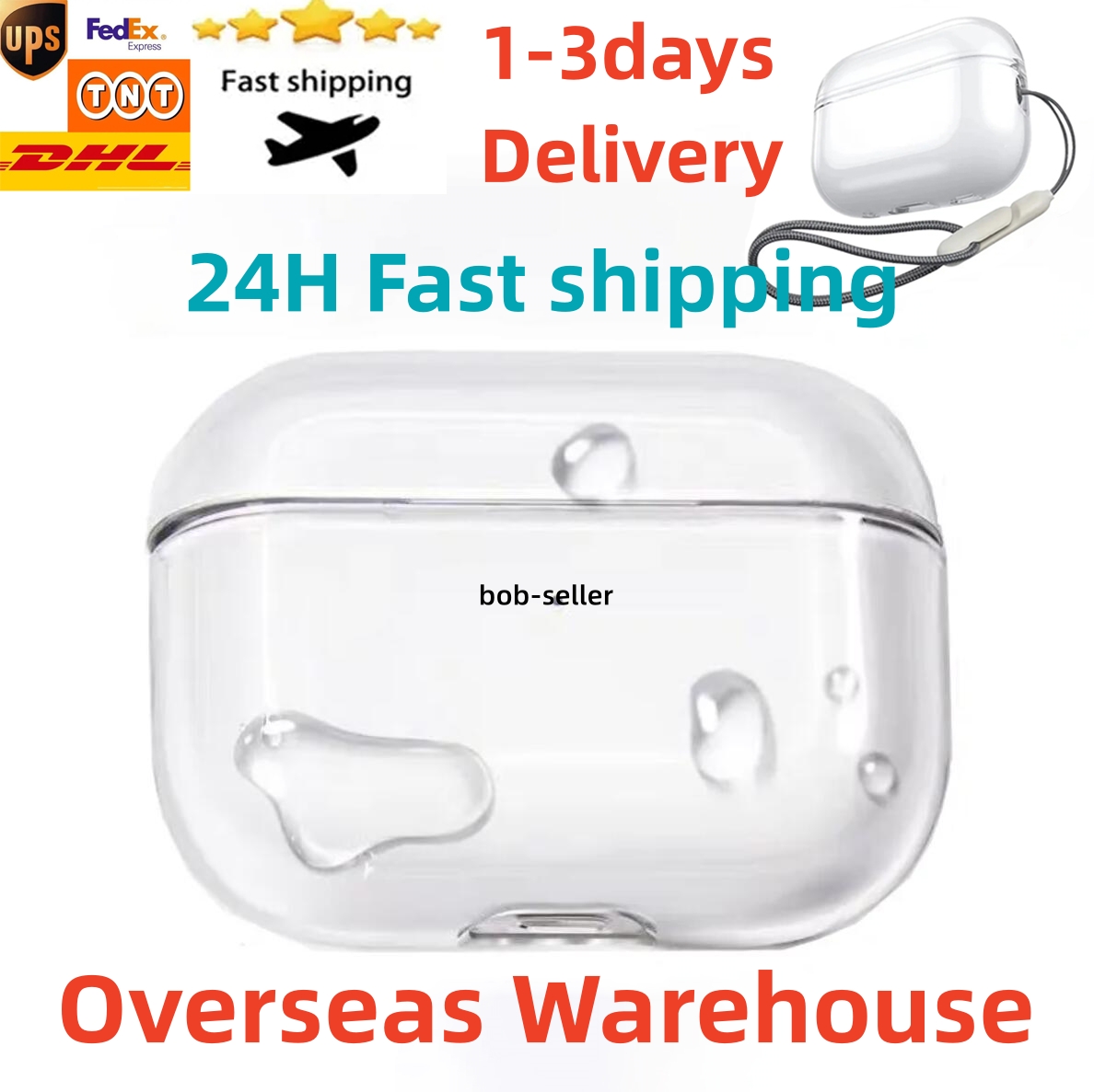 For Pods 4th Metal Headphone With USB C Earbuds Earphone Accessories Transparent TPU Solid Silicone Waterproof Protective Headphones Pods Pro 2 Headset cover Case