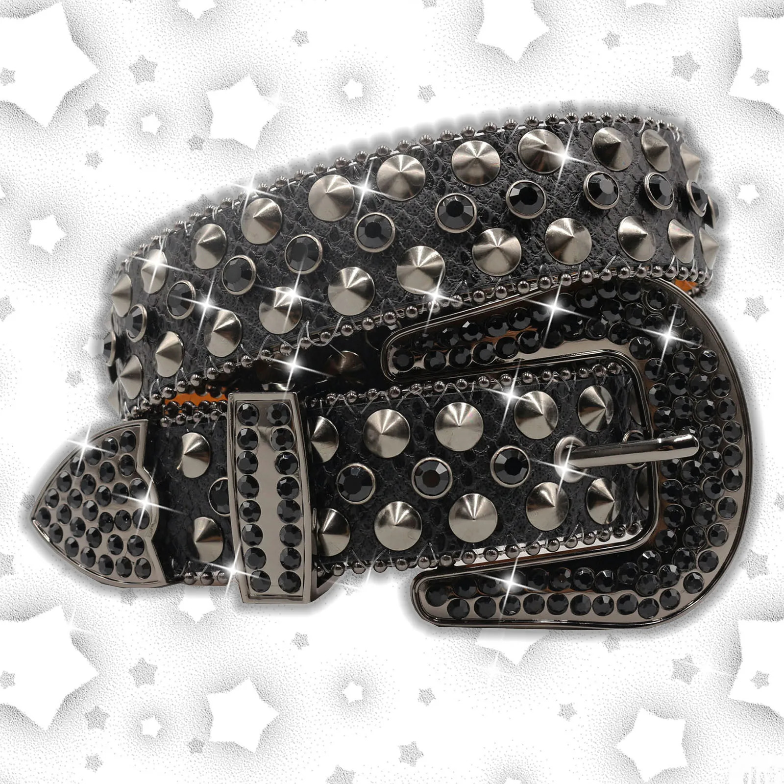 Fashion Rhinestone Studded Belts with Diamonds Female Y2K Accessories Gothic Style bb Belt For Women White Womens Belt 250115