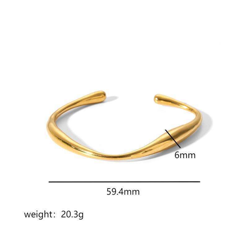 Designer Six pointed star clover Bangle Waterproof Cubic Zirconia Bangles Stainless Steel Bracelets Gold Plated Jewelry for Women Factory Wholesales C