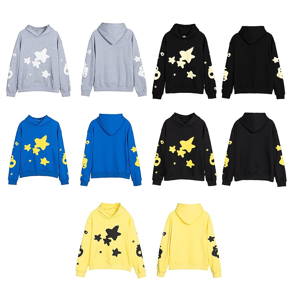 French men's and women's trendy fashion hooded sweatshirt high-quality street three-dimensional head hip-hop loose casual high-end top
